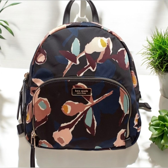 NWT Kate Spade Dawn Paper Rose Nylon Backpack 😍🌸 - Picture 11 of 14